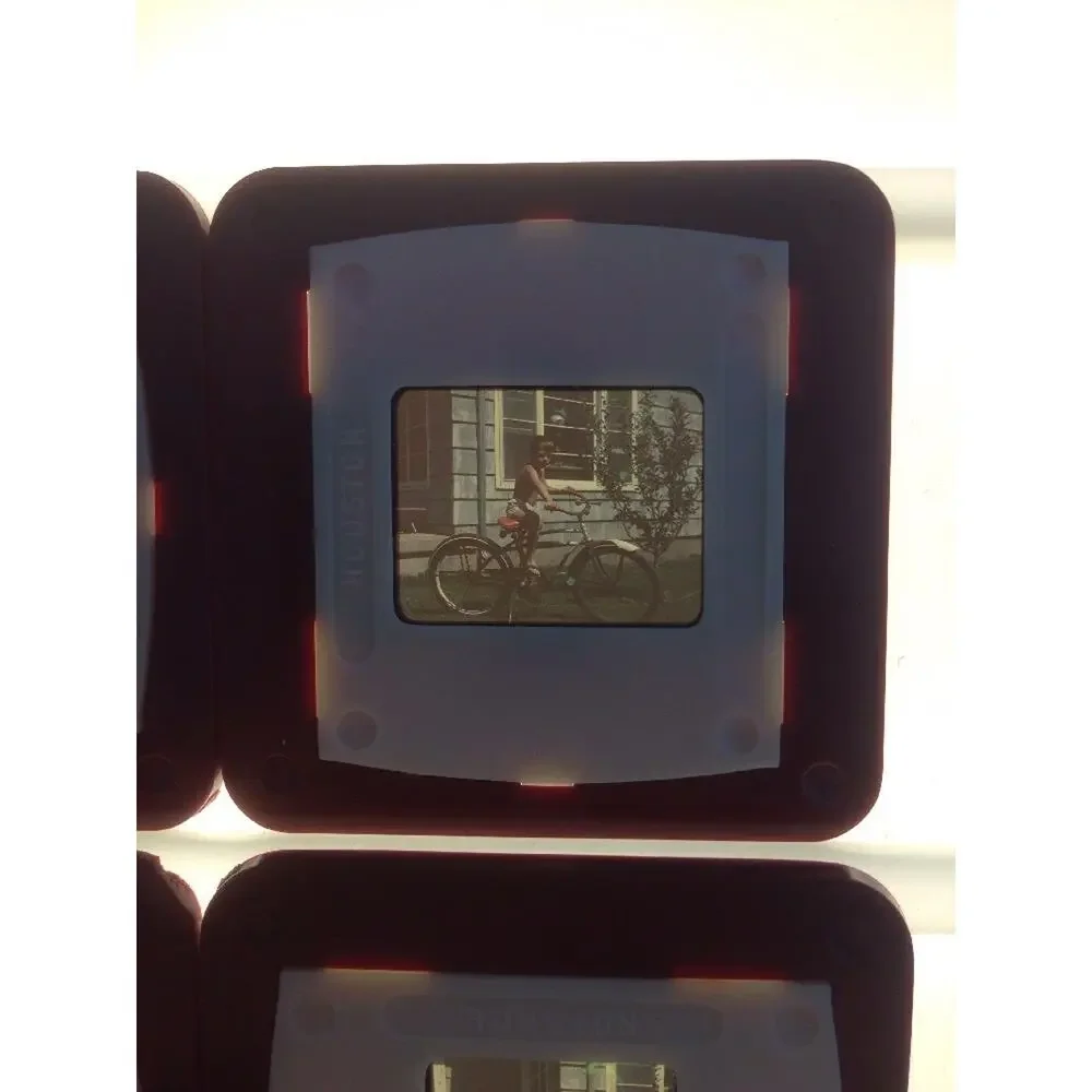 Lot of 4 Vintage 1940s Kodachrome Boy with Bicycle Photograph Color Slides